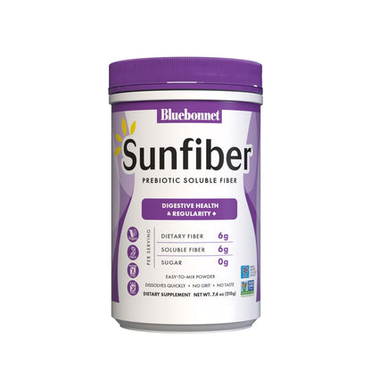 BlueBonnet Nutrition Sunfiber – 6 g of Plant Based Prebiotic Soluble Fiber – Supports Digestive Health* - Instant Dissolve – Non-GMO, Vegan, Kosher - Maple Wellness Supplements
