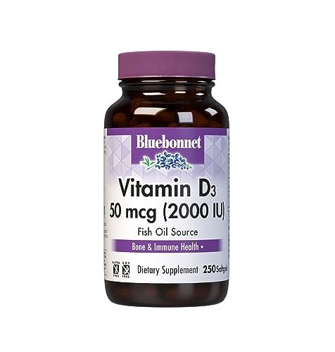 Bluebonnet Nutrition Vitamin D3 2000 IU50 mcg High Potency Immune Support - Maple Wellness Supplements