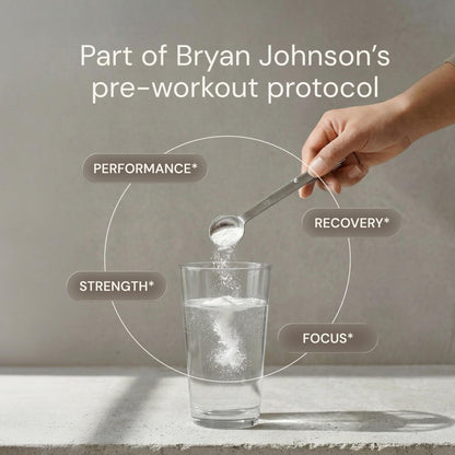 Blueprint Bryan Johnson Creatine Monohydrate Powder – Amino Acid Powder - Supplement Supports Muscle Growth, Recovery, Strength & Focus – Unflavored Creatine for Women & Men – 5g Dose – 100 Servings - Maple Wellness Supplements