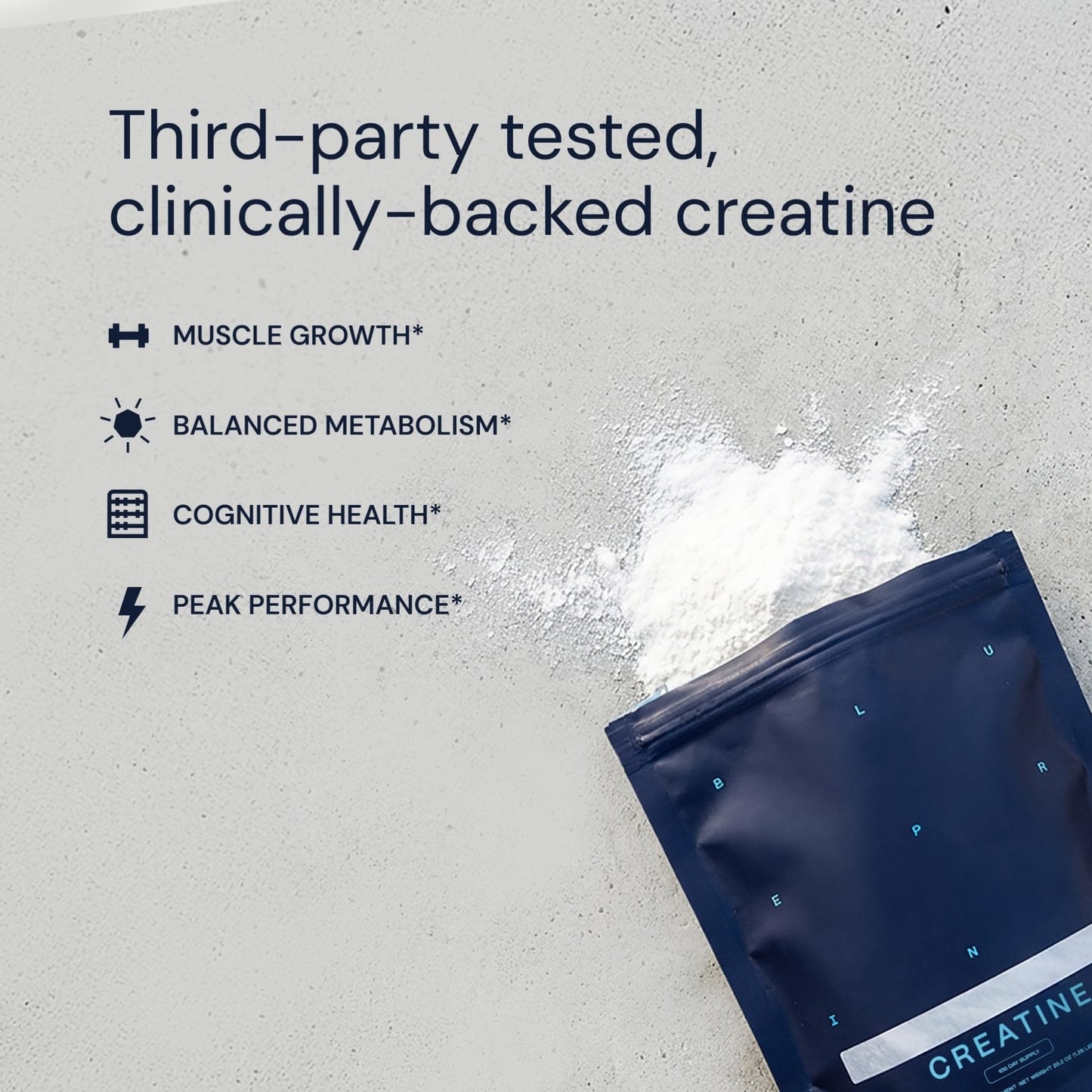 Blueprint Bryan Johnson Creatine Monohydrate Powder – Amino Acid Powder - Supplement Supports Muscle Growth, Recovery, Strength & Focus – Unflavored Creatine for Women & Men – 5g Dose – 100 Servings - Maple Wellness Supplements