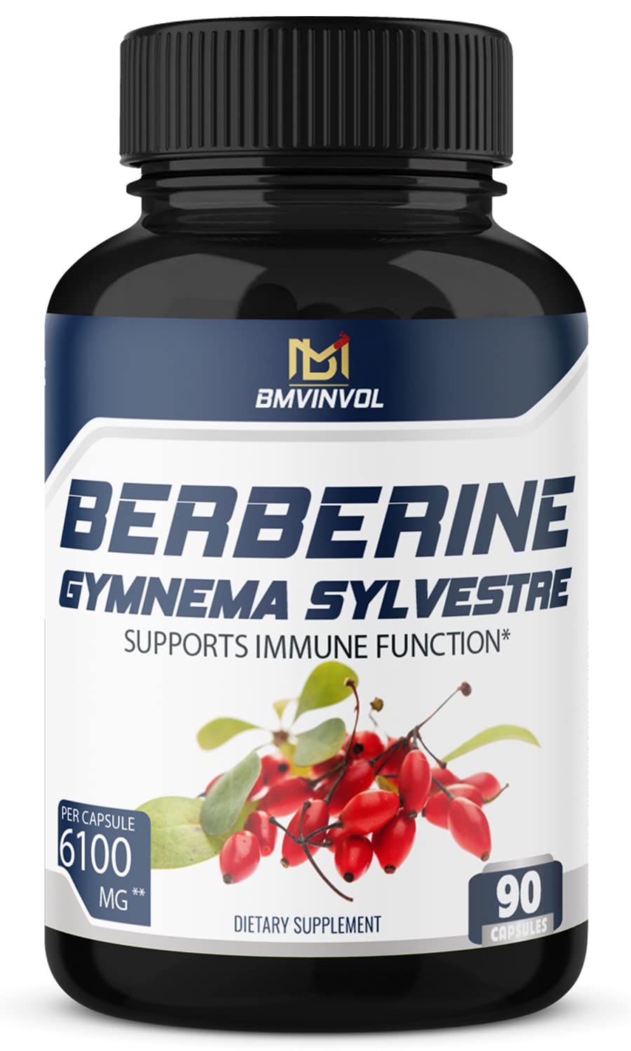 BMVINVOL 5-in-1 Berberine Supplement 6100mg with Ceylon Cinnamon, Gymnema - Maple Wellness Supplements