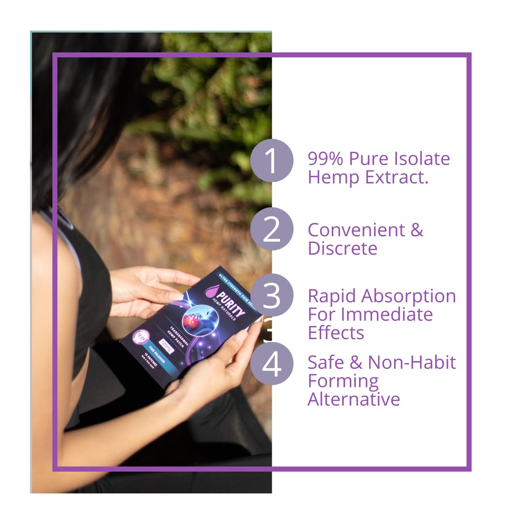 Body Discomfort Patch 120 mg - 15 ct (8 mg ea.) Lasts 24 Hours. Sweat & Water Resistant. Convenient & Discreet. For Use On Any Part Of The Body. Plant-Based Extended-Release Patch - Maple Wellness Supplements