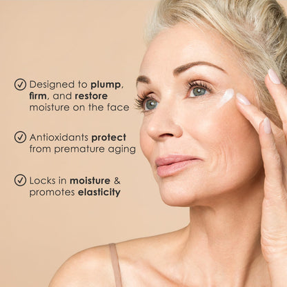 Body Firm Crepe Erase Facial Repair Treatment, Anti Aging Face Moisturizer With Shea Butter, Collagen, Vitamin E, Neck Firming Cream for Wrinkles and Fine Lines, Original Citrus, 1.7 FL Oz - Maple Wellness Supplements