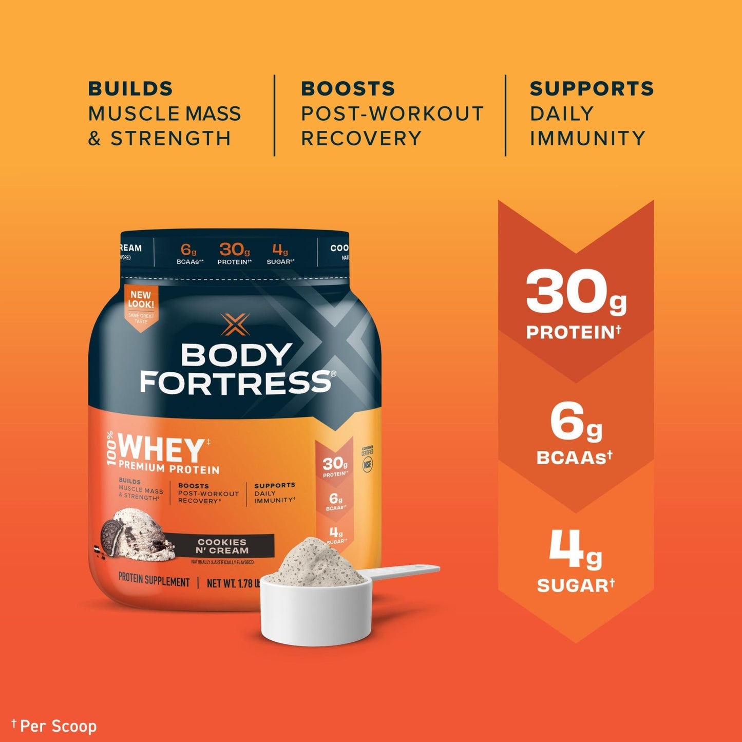 Body Fortress Super Advanced Isolate Protein Powder, Gluten Free, Vanilla Creme Flavored - Maple Wellness Supplements