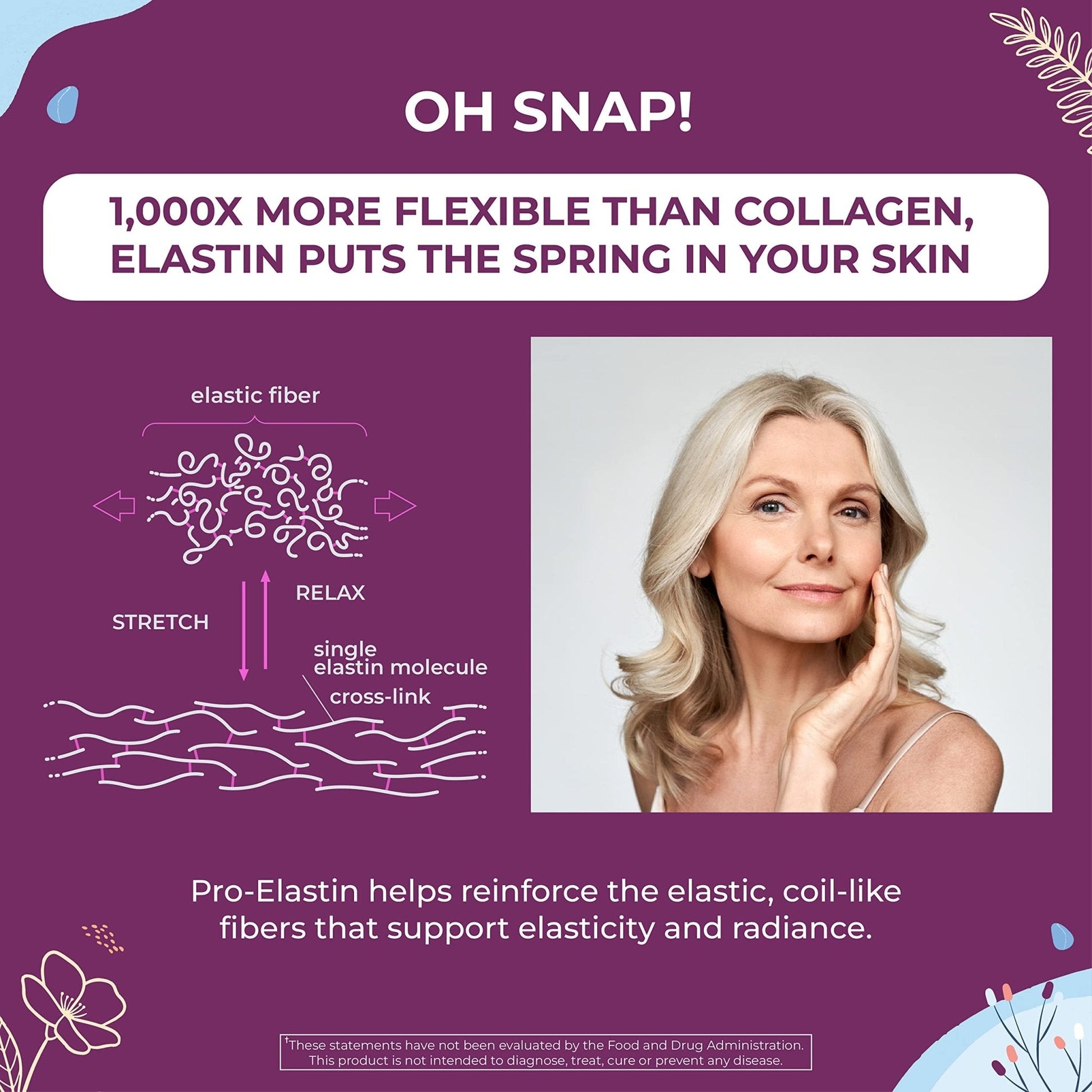 Body Kitchen Pro-Elastin, 1000 mg Elastin Supplement, Help Reduce Signs of Aging, Improved Skin Health, Firmness & Elasticity, Fewer Wrinkles, Veggie Caps, (Pack of 2) - Maple Wellness Supplements