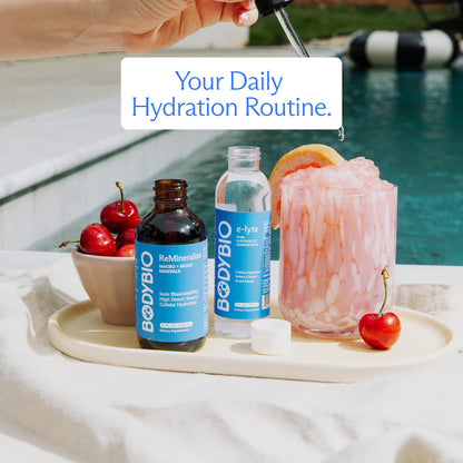 BodyBio e-lyte - Liquid Electrolyte Concentrate for Clean Hydration, Energy & Cramp Relief - No Sugar, No Artificial Flavors, No Fillers, Keto Friendly - Maple Wellness Supplements