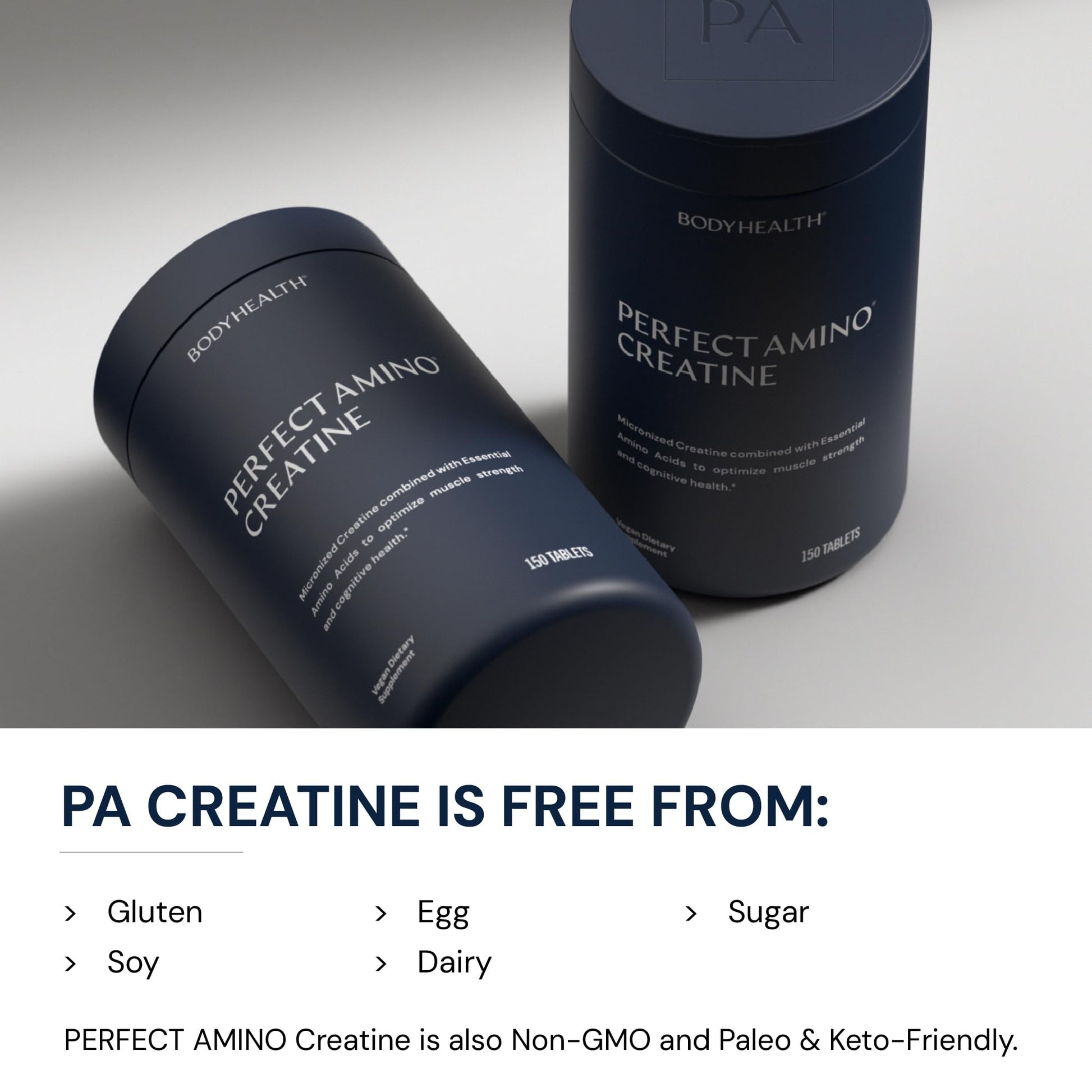 BodyHealth Creatine Monohydrate Tablets – Vegan Pre Workout Supplement with PerfectAmino, BCAAs & EAAs – Keto-Friendly, Muscle Recovery & Energy Support – 5g Creatine Equivalent per Serving - Maple Wellness Supplements