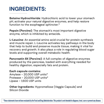 BodyHealth Digestive Enzymes Full Spectrum Digestive Support (180 caps), Betaine, Pepsin, Pancreatin BPP Loaded with Enzymes and Probiotics, Re - Maple Wellness Supplements