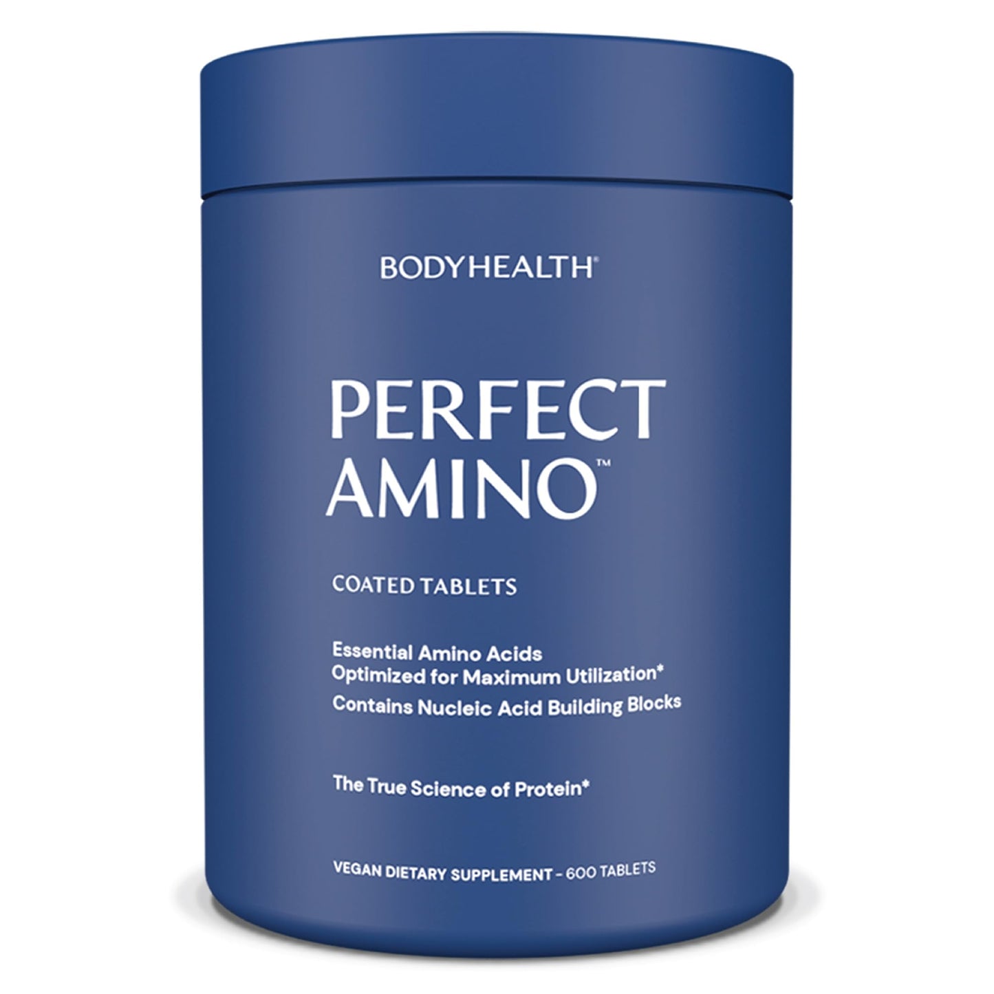 BodyHealth PerfectAmino (600 ct) Easy to Swallow Tablets, Essential Amino Acids Supplement with BCAAs, Vegan Protein for Pre/Post Workout & Muscle Recovery with Lysine, Tryptophan, Leucine, Methionine - Maple Wellness Supplements