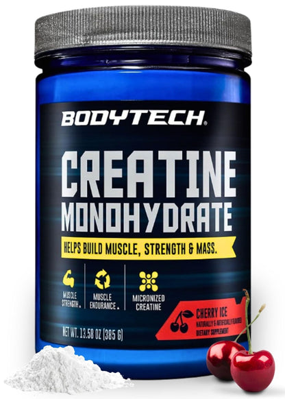 BodyTech 100% Pure Creatine Monohydrate Powder - Micronized for Maximum Absorption - Supports Muscle Strength & Power Output - Maple Wellness Supplements