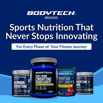 BodyTech Creatine Monohydrate Powder, Unflavored Micronized Creatine Formula for Men and Women, 5g per Serving, Pre Workout & Post Workout Supplement - Maple Wellness Supplements