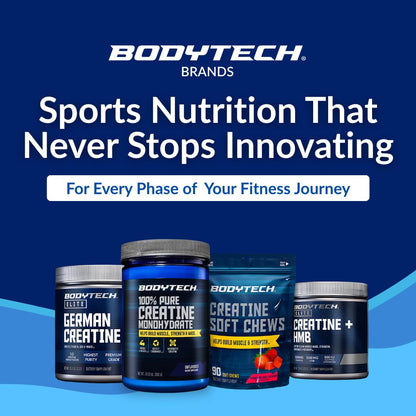 BodyTech Creatine Monohydrate Powder, Unflavored Micronized Creatine Formula for Men and Women, 5g per Serving, Pre Workout & Post Workout Supplement - Maple Wellness Supplements