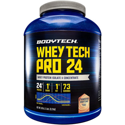 BODYTECH Whey Tech Pro 24 Protein Powder - Protein Enzyme Blend with BCAA's to Fuel - Maple Wellness Supplements
