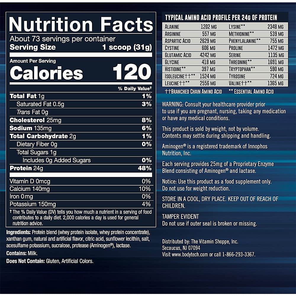 BODYTECH Whey Tech Pro 24 Protein Powder - Protein Enzyme Blend with BCAA's to Fuel - Maple Wellness Supplements