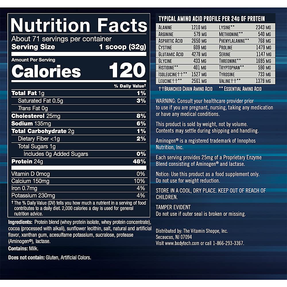 BODYTECH Whey Tech Pro24 Powder Rich Chocolate (5 lbs/ 71 Servings) - Maple Wellness Supplements