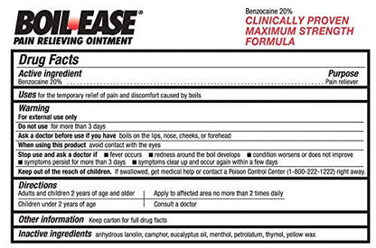 Boil Ease Pain Relieving Ointment, 2 Pack - Maple Wellness Supplements