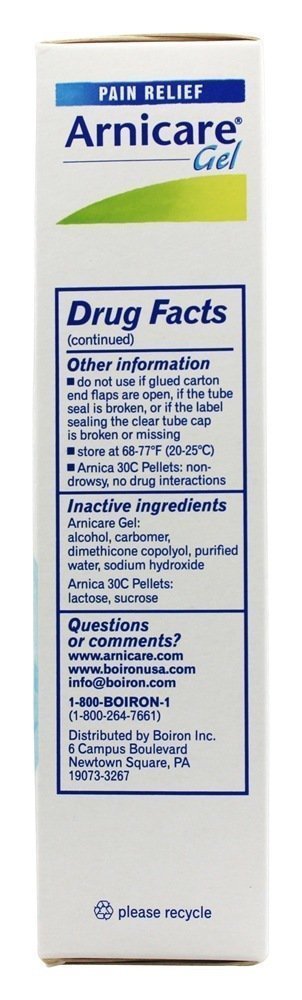 Boiron Arnicare Gel 2.6 oz with Arnica Montana Pellets 80 ct Bluetube - Maple Wellness Supplements