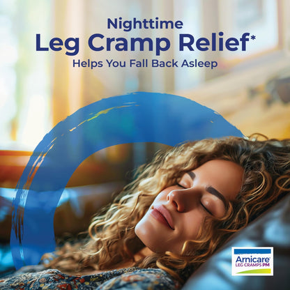 Boiron Arnicare Leg Cramps PM for Nighttime Relief from Cramping and Stiffness in Feet or Calves - 60 Tablets - Maple Wellness Supplements
