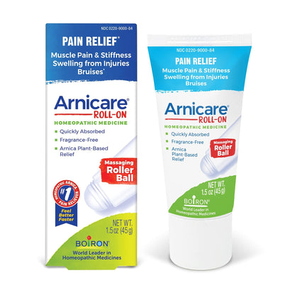 Boiron Arnicare Roll-on gel, for bruising, pain, stiffness, aches, Homeopathic Medicine for Pain Relief, 1.5 Ounce (Pack of 1) - Maple Wellness Supplements