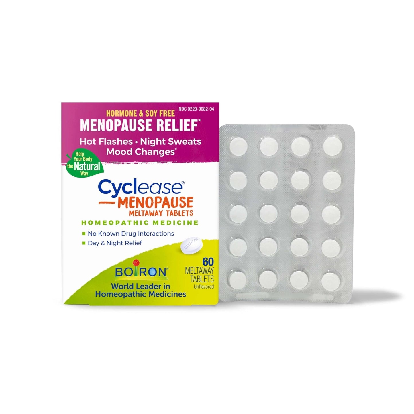 Boiron Cyclease Menopause Tablets for Relief of Hot Flashes, Night Sweats, Irritability, and Mood Swings - 60 Count - Maple Wellness Supplements