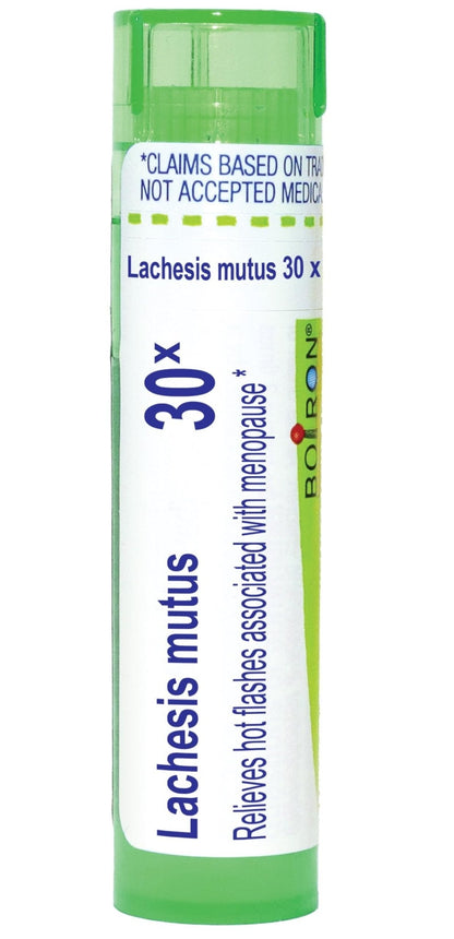Boiron Lachesis Mutus 30X for Hot Flashes from Menopause - 80 Pellets - Maple Wellness Supplements