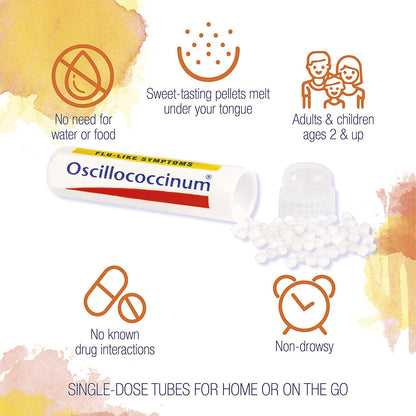 Boiron Oscillococcinum 36 Doses Homeopathic Medicine for Flu-Like Symptoms - Maple Wellness Supplements