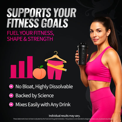 Bold Buns Creatine for Women – Booty Builder Supplement with Collagen & BCAA – Supports Muscle Development, Post-Workout Recovery, Skin Elasticity - Maple Wellness Supplements