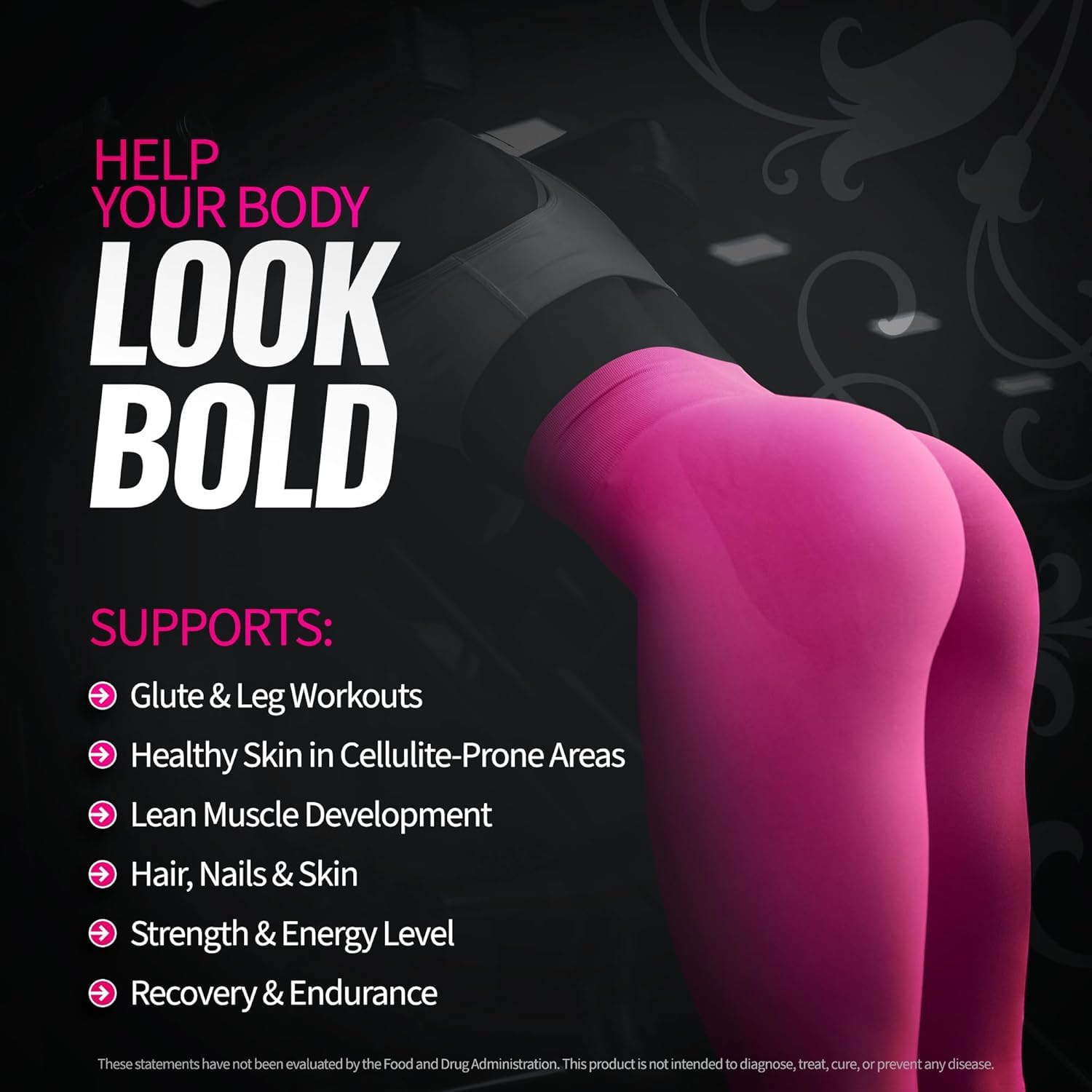 Bold Buns Creatine for Women – Supplement with Collagen & BCAA – Supports Muscle Development, Post-Workout Recovery, Skin Elasticity, - Maple Wellness Supplements