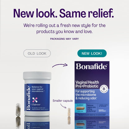 Bonafide Clairvee Vaginal Probiotic for Relief from Odor, Itching, & Discharge. — 1-Month Supply (15 Capsules) - Maple Wellness Supplements