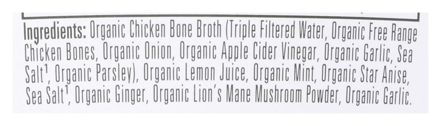 Bonafide Provisions Fresh Organic Be Well Broth with Lemon, Mint & Ginger Organic Chicken Bone Broth, Frozen 8 fl oz - Gluten-Free, Grain-Free, Paleo and Keto Friendly - Maple Wellness Supplements