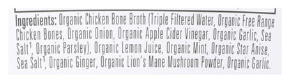 Bonafide Provisions Fresh Organic Be Well Broth with Lemon, Mint & Ginger Organic Chicken Bone Broth, Frozen 8 fl oz - Gluten-Free, Grain-Free, Paleo and Keto Friendly - Maple Wellness Supplements