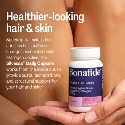 Bonafide Silvessa Hair & Skin Support Capsules – Hormone-Free, Drug-Free Daily Nourishment for Hair & Skin During Menopause – 30 Day Supply (30 Capsules) - Maple Wellness Supplements