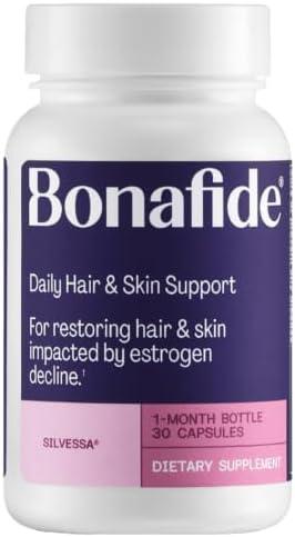 Bonafide Silvessa Hair & Skin Support Capsules – Hormone-Free, Drug-Free Daily Nourishment for Hair & Skin During Menopause – 30 Day Supply (30 Capsules) - Maple Wellness Supplements
