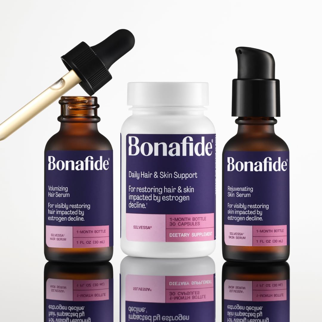 Bonafide Silvessa Hair & Skin Support Capsules – Hormone-Free, Drug-Free Daily Nourishment for Hair & Skin During Menopause – 30 Day Supply (30 Capsules) - Maple Wellness Supplements
