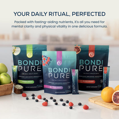 Bondi Pure - Daily Health & Detox Drink - Promote Gut Health & Energy Support During a Cleanse or Intermittent Fasting - Plant-Based Fibers, - Maple Wellness Supplements