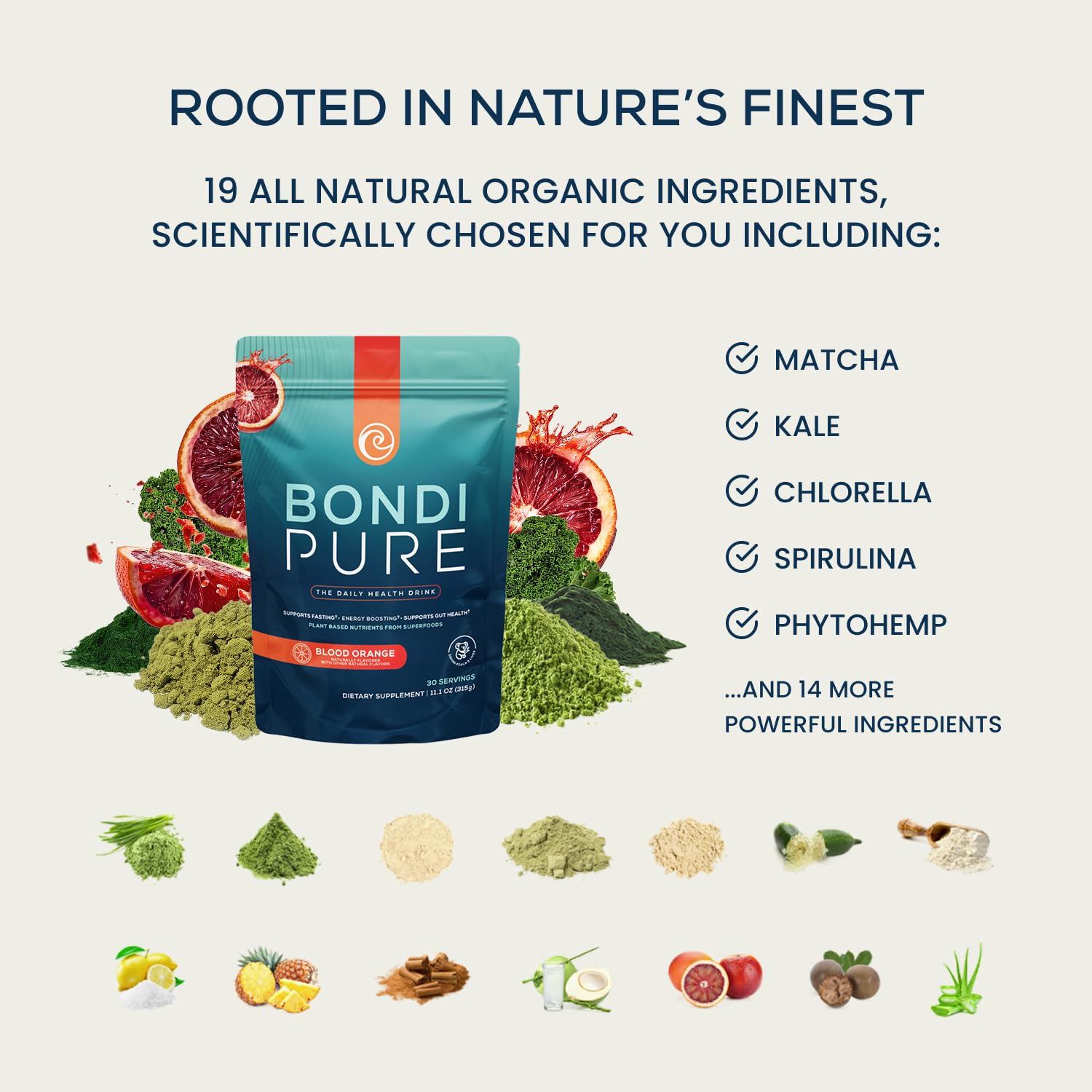 Bondi Pure - Daily Health & Detox Drink - Promote Gut Health & Energy Support During a Cleanse or Intermittent Fasting - Plant-Based Fibers, - Maple Wellness Supplements