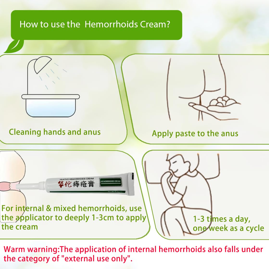 BONIORRI Hemorrhoid & Fissure Relief Cream – Maximum Strength Hemorrhoid Cream, Herbs Fast Acting Ingredients. (0.7 oz Total) - Maple Wellness Supplements