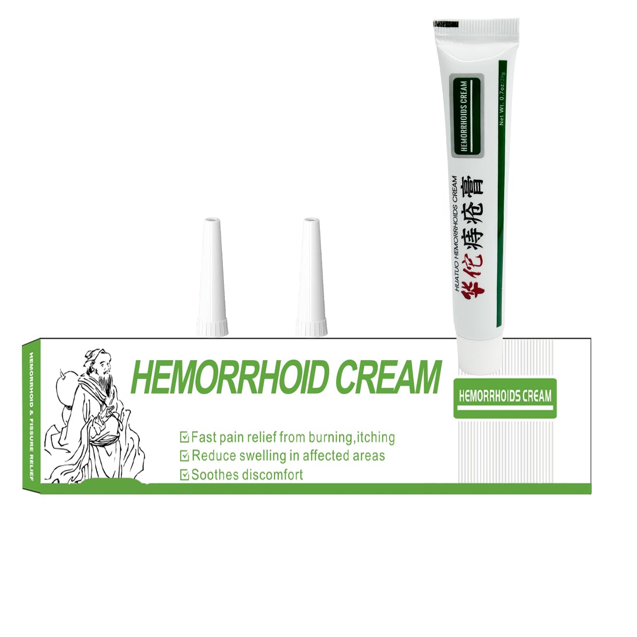 BONIORRI Hemorrhoid & Fissure Relief Cream – Maximum Strength Hemorrhoid Cream, Herbs Fast Acting Ingredients. (0.7 oz Total) - Maple Wellness Supplements