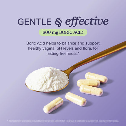 Boric Acid Suppositories for Women 600mg | pH Balance, Vaginal Odor & Itching | Feminine Hygiene & Intimate Health Support | Boric Acid for Women Vaginal Suppositories | Unscented, Vegan | 30 Ct - Maple Wellness Supplements