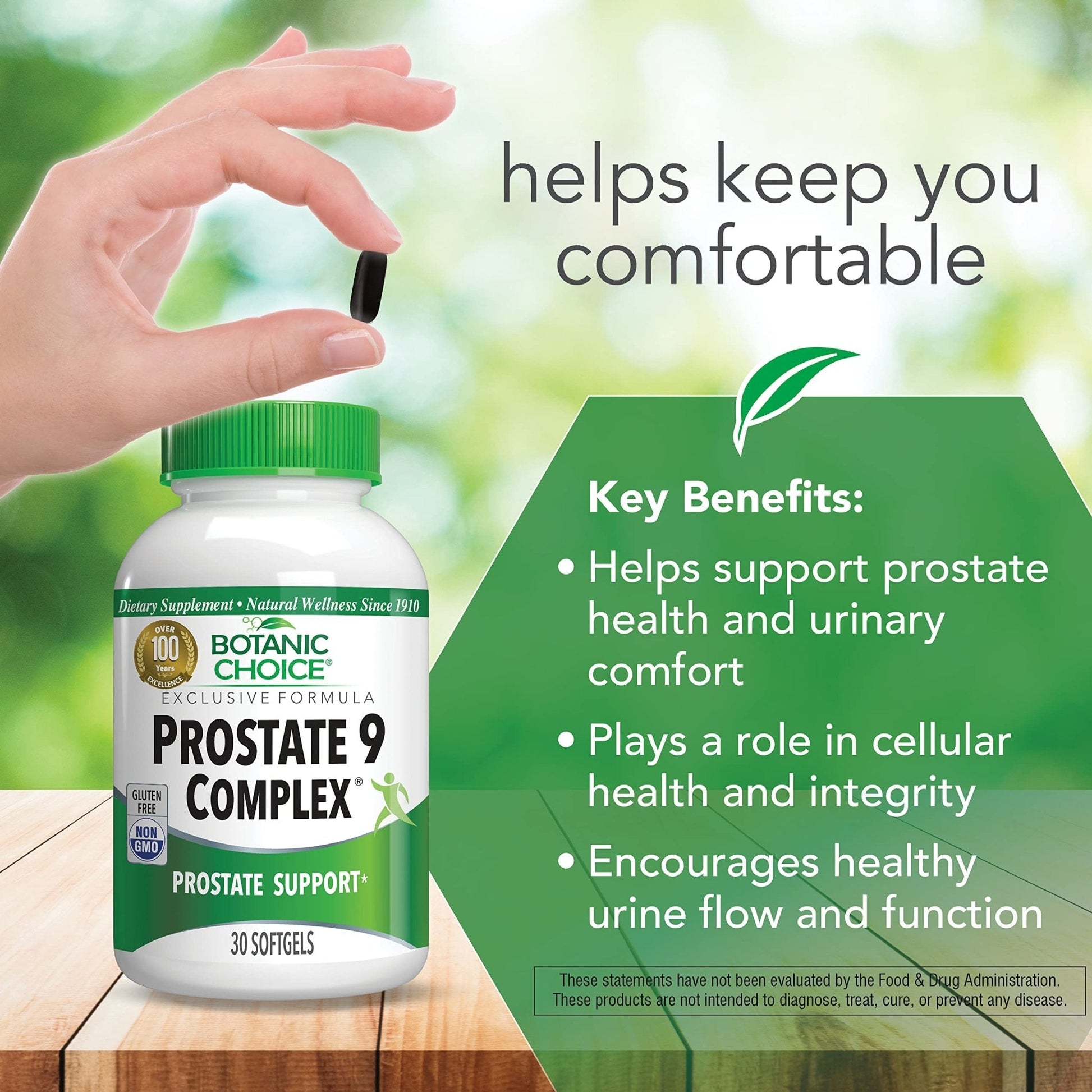 Botanic Choice Mega Fruits and Veggies Blend (60 Capsules) + Prostate 9 Complex (30 Softgels) Bundle - Energy Balance & Superfood Supplement + Urinary Flow & Cellular Health - Maple Wellness Supplements