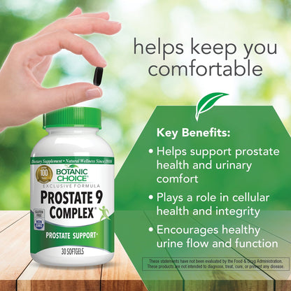 Botanic Choice Mega Fruits and Veggies Blend (60 Capsules) + Prostate 9 Complex (30 Softgels) Bundle - Energy Balance & Superfood Supplement + Urinary Flow & Cellular Health - Maple Wellness Supplements