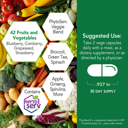 Botanic Choice Mega Fruits and Veggies Blend (60 Capsules) + Prostate 9 Complex (30 Softgels) Bundle - Energy Balance & Superfood Supplement + Urinary Flow & Cellular Health - Maple Wellness Supplements
