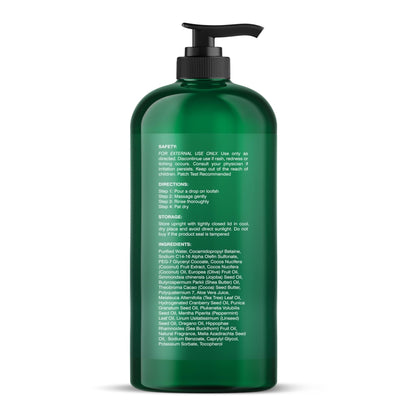 Botanic Hearth Tea Tree Body Wash -16 fl oz- All-Natural Antifungal & Odor-Control Shower - Maple Wellness Supplements