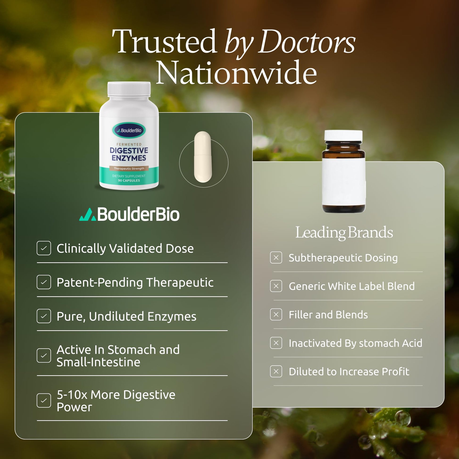 Boulder Bio Digestive Enzymes | 40,000 USP Lipase - Prescription Strength Pancreatic Enzyme Replacement Formula for Fat Digestion, Gut Health & Nutrient Absorption - Maple Wellness Supplements