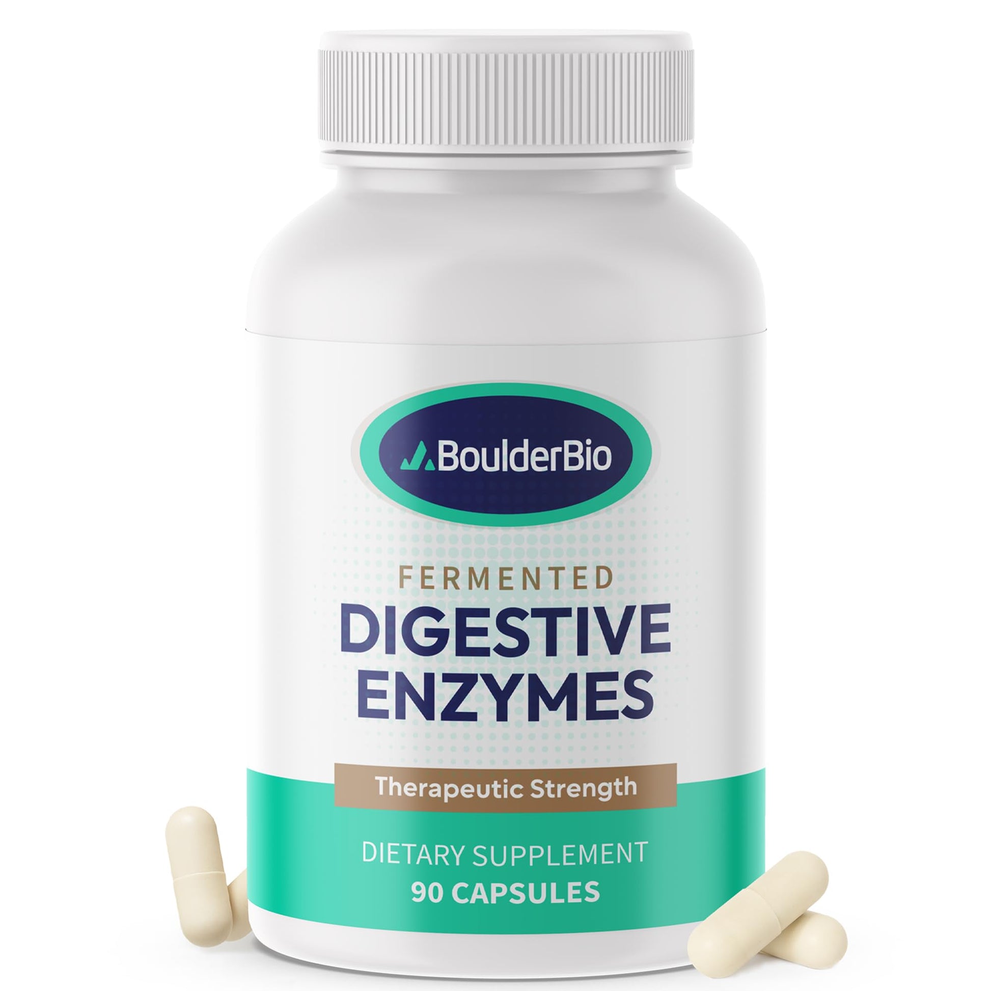 Boulder Bio Digestive Enzymes | 40,000 USP Lipase - Prescription Strength Pancreatic Enzyme Replacement Formula for Fat Digestion, Gut Health & Nutrient Absorption - Maple Wellness Supplements