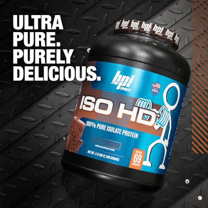 BPI Sports ISO HD Isolate Protein Chocolate Brownie - 69 Servings, 5.4 pounds - Maple Wellness Supplements