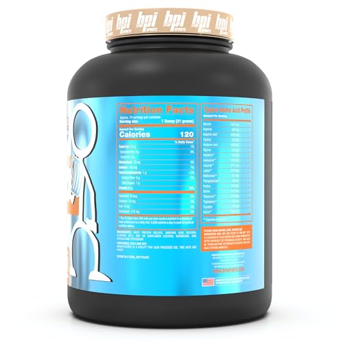 BPI Sports ISO HD Isolate Protein Vanilla Cookie, 76.8 oz - 69 Servings - Maple Wellness Supplements