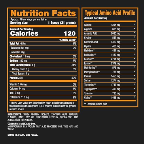 BPI Sports ISO HD Isolate Protein Vanilla Cookie, 76.8 oz - 69 Servings - Maple Wellness Supplements