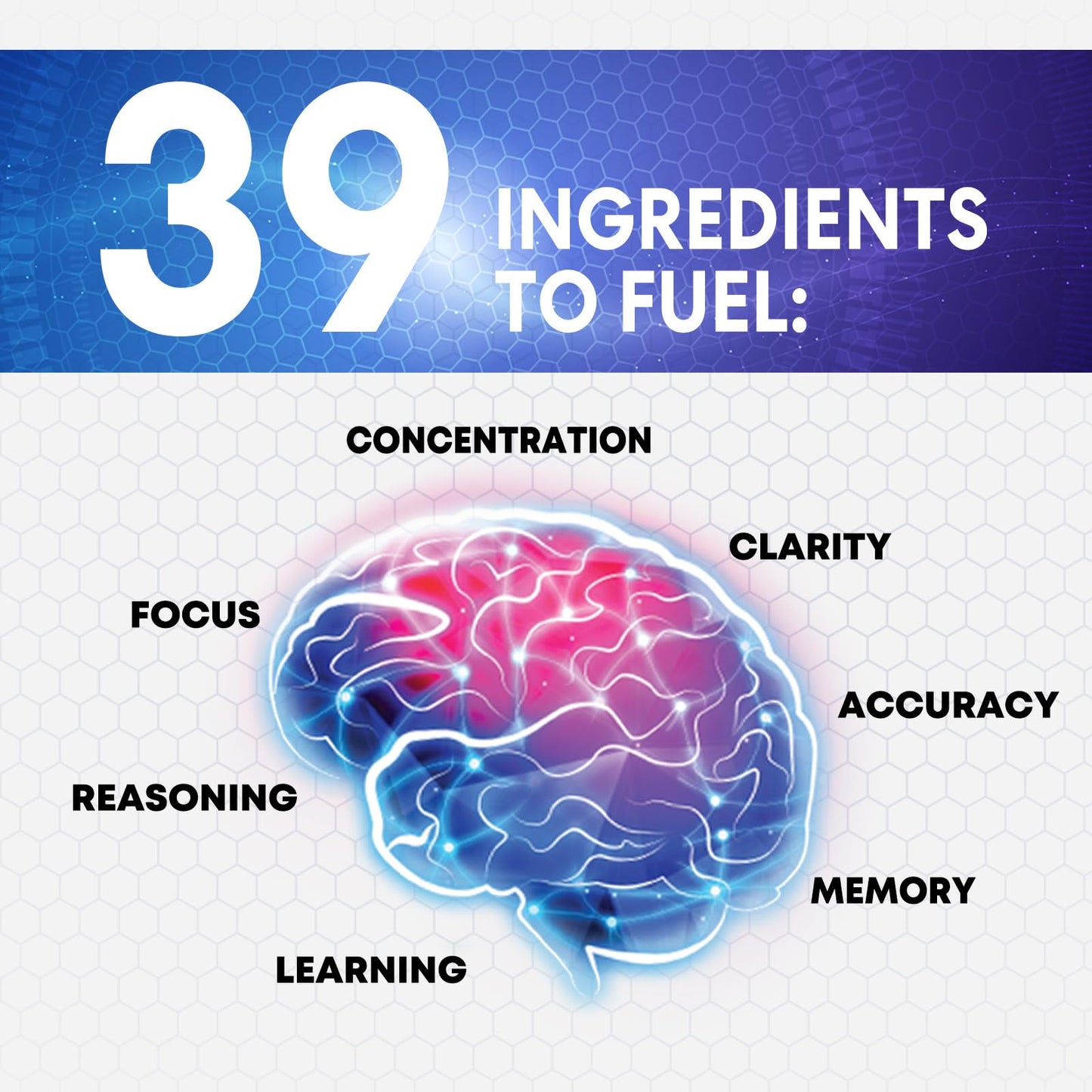 Brain Memory Supplement - 3X Strength Nootropics for Concentration, Clarity & Focus Support - Brain Health Cognitive Vitamins with Bacopa, Phosphatidylserine & DMAE, Brain Booster Pills, 120 Capsules - Maple Wellness Supplements