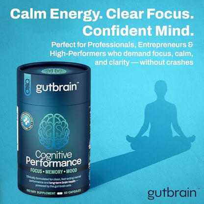 Brain Supplement for Memory and Focus with Probiotics, Advanced 2 in 1 Nootropic Brain Support for Mental Clarity, Caffeine Free Doctor Formulated Supplement, 60 Capsules - Maple Wellness Supplements